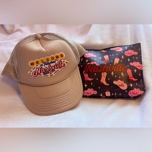 Nashville Souvenir Cap and Pouch Set